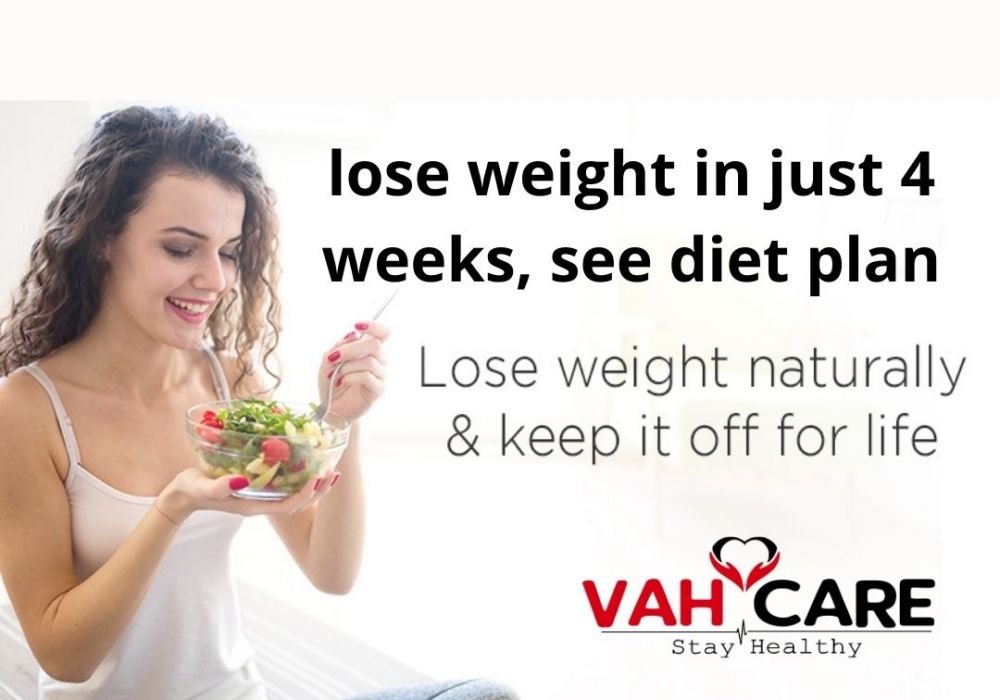 With the help of diet plan you able to lose weight in just 4 weeks
